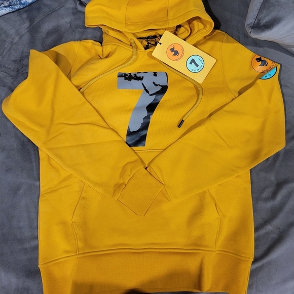 Compound X Save the Duck Men's Yellow Hoody SZ Small - Picture 4 of 6